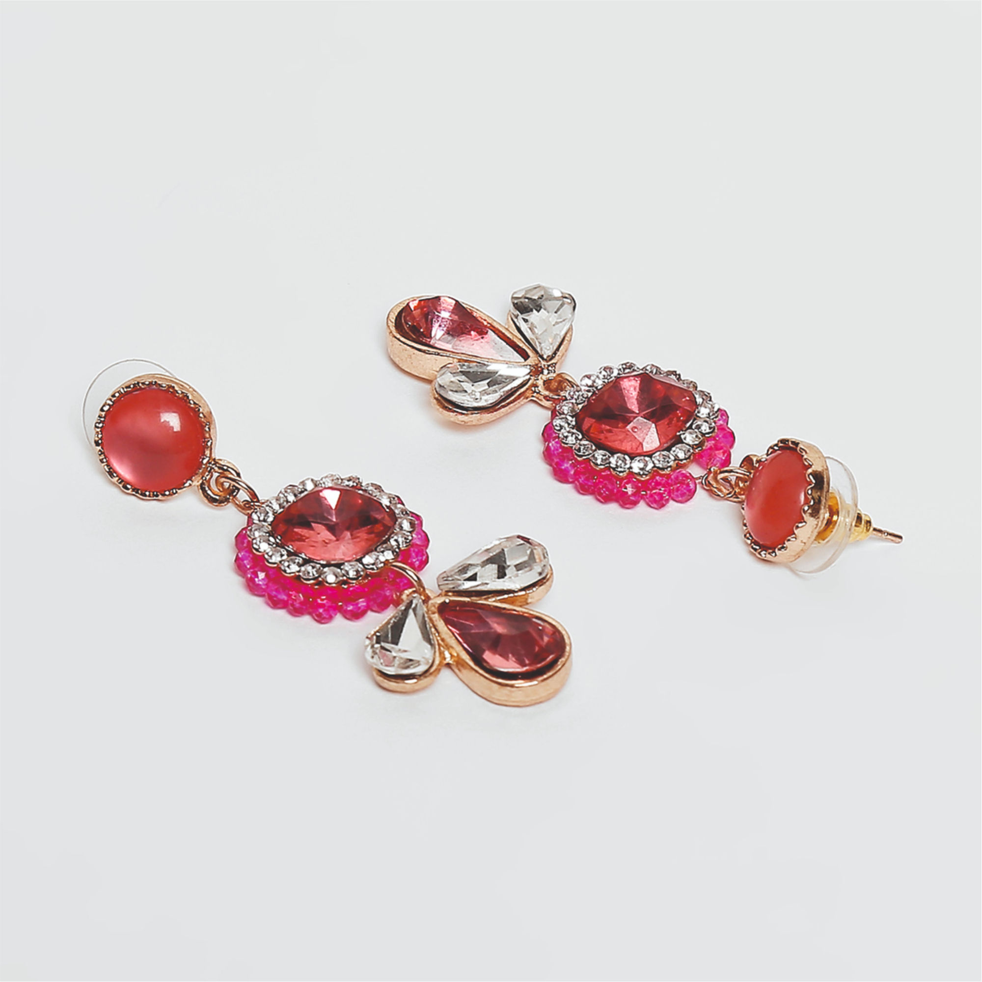 Accessorize London Sparkle Pink Drop Earrings Buy Accessorize London