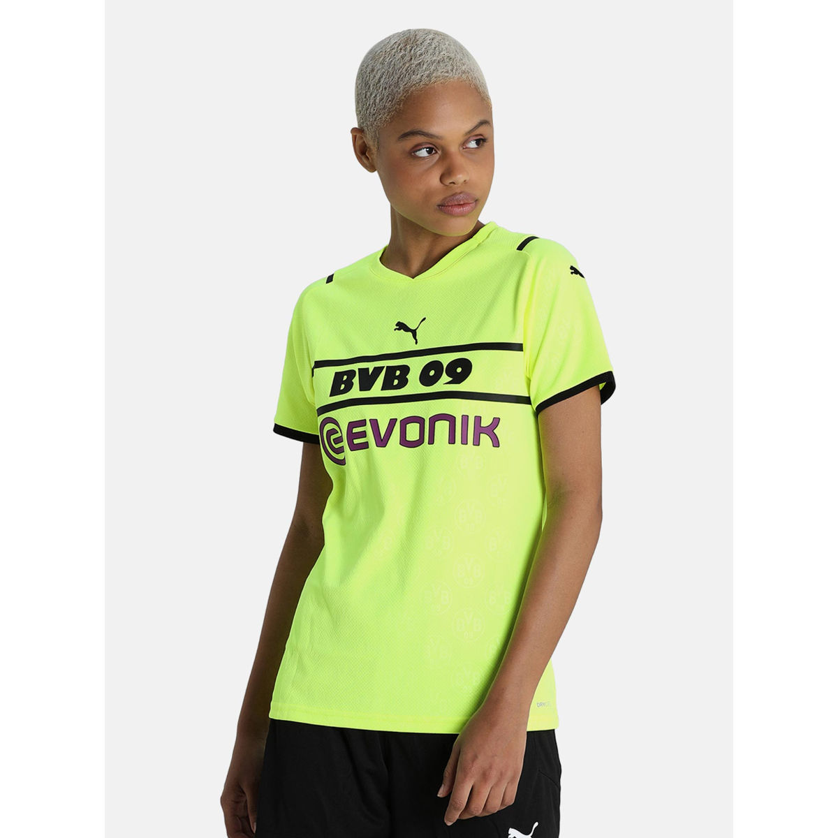 Puma Bvb Cup Shirt Women Yellow Replica T Shirt Buy Puma Bvb Cup Shirt