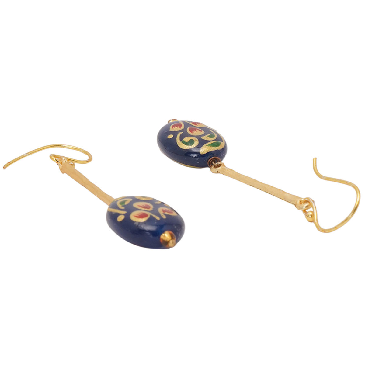 Shoshaa Gold Plated Blue Red Color Handcrafted Drop Earrings Buy