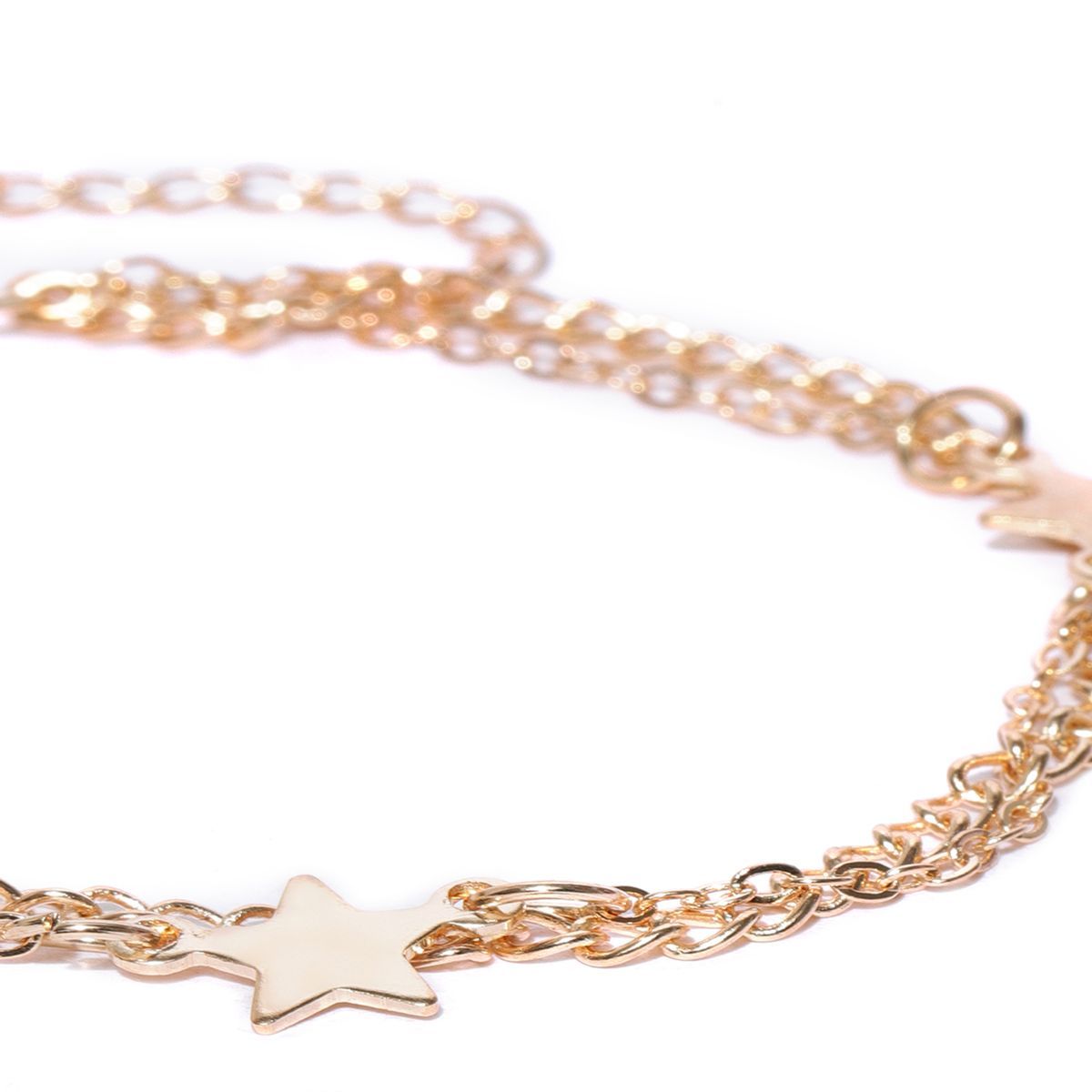 Fabula Jewellery Gold Tone Star Multi Layer Delicate Fashion Anklet For