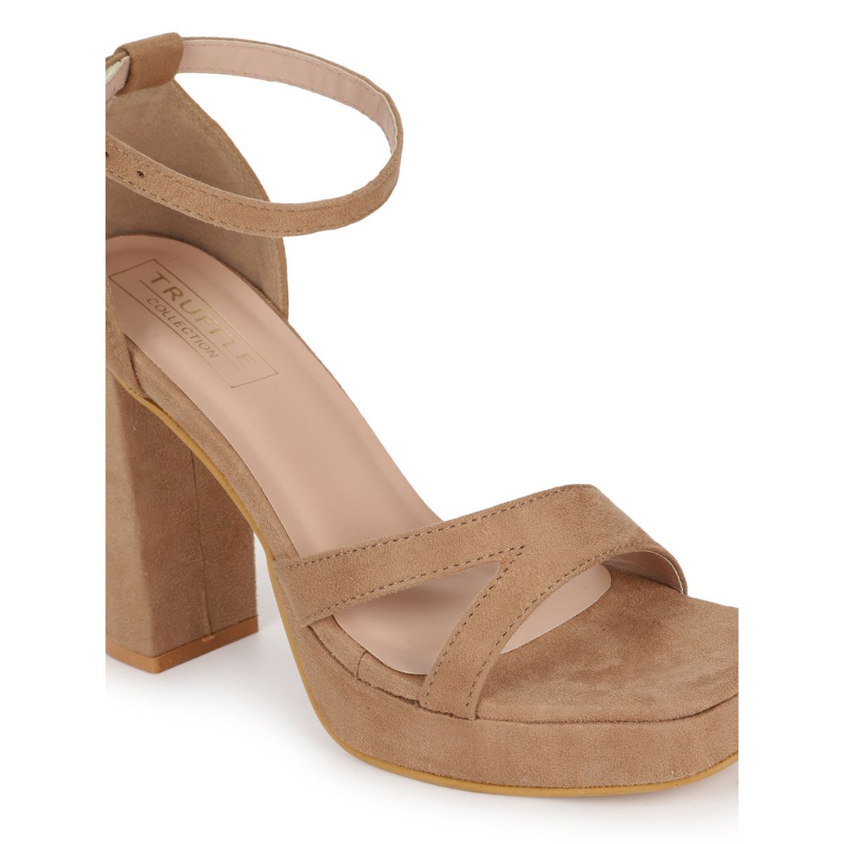 Truffle Collection Nude Solid Heels Buy Truffle Collection Nude Solid