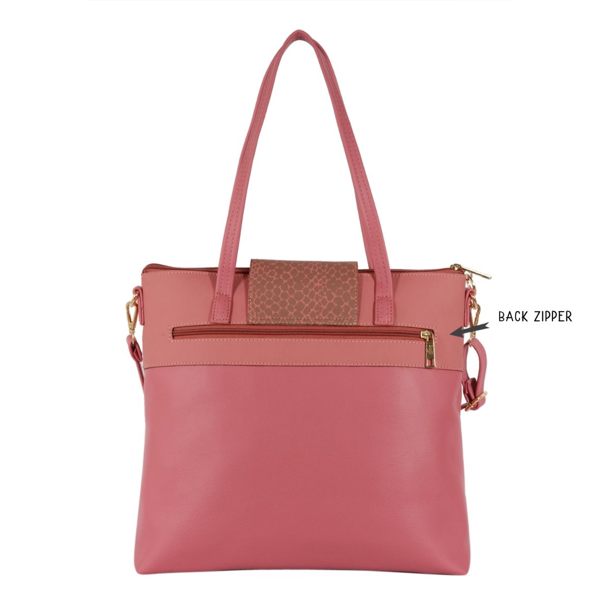 Buy Baggit Breade Pink Large Tote Handbag Online