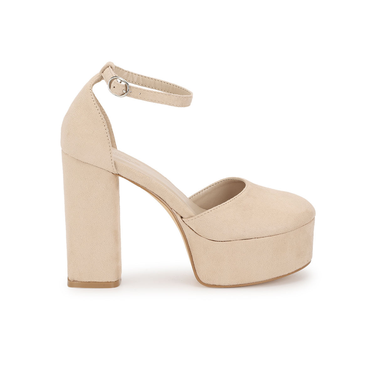 Truffle Collection Nude Solid Heels Buy Truffle Collection Nude Solid