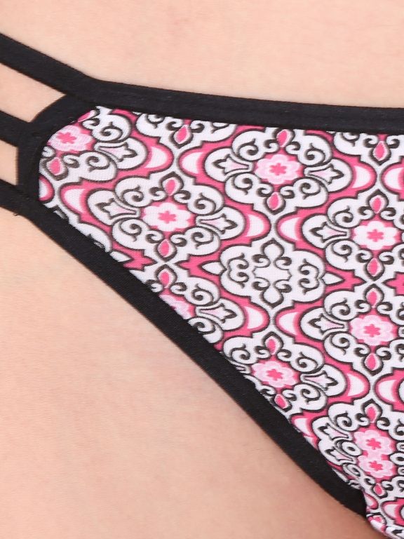 Buy Clovia Pack Of 2 Cotton Low Waist Printed Bikini Panty With Cut Out