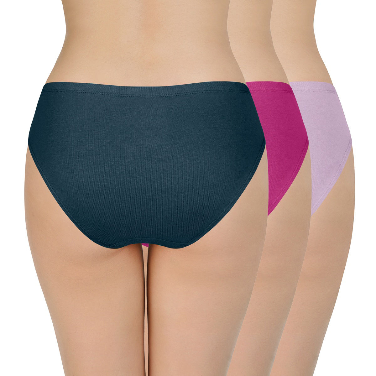 Buy Amante Solid Low Rise Cotton Bikini Panties Pack Of 3 Online