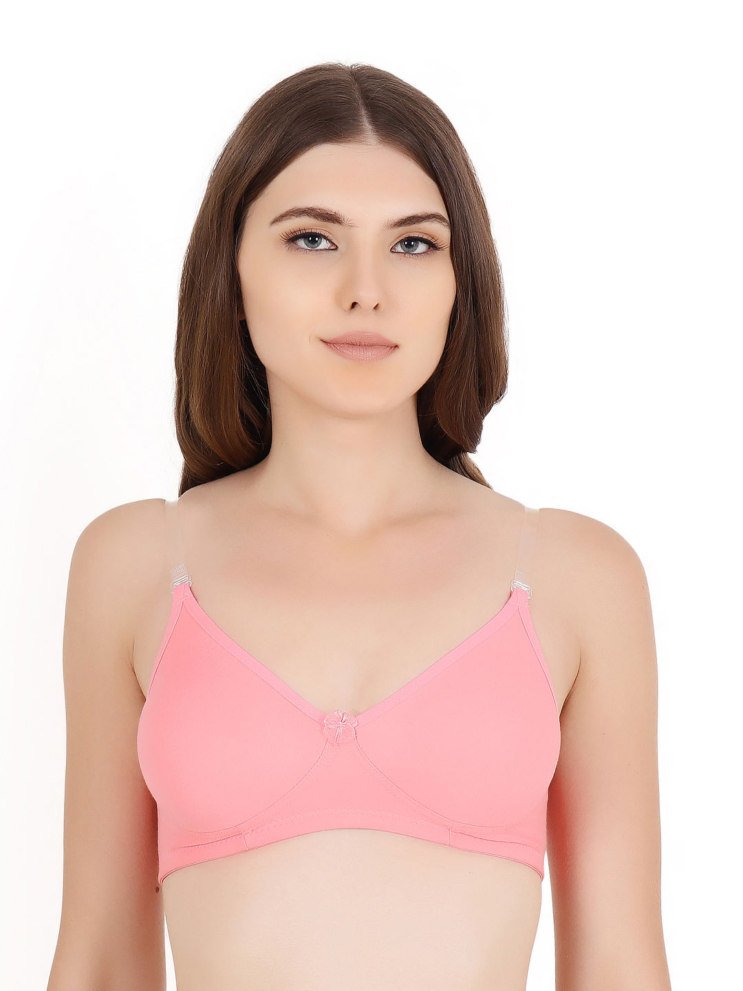 Floret Pack Of Solid T Shirt Bra Nude Pink Buy Floret Pack Of