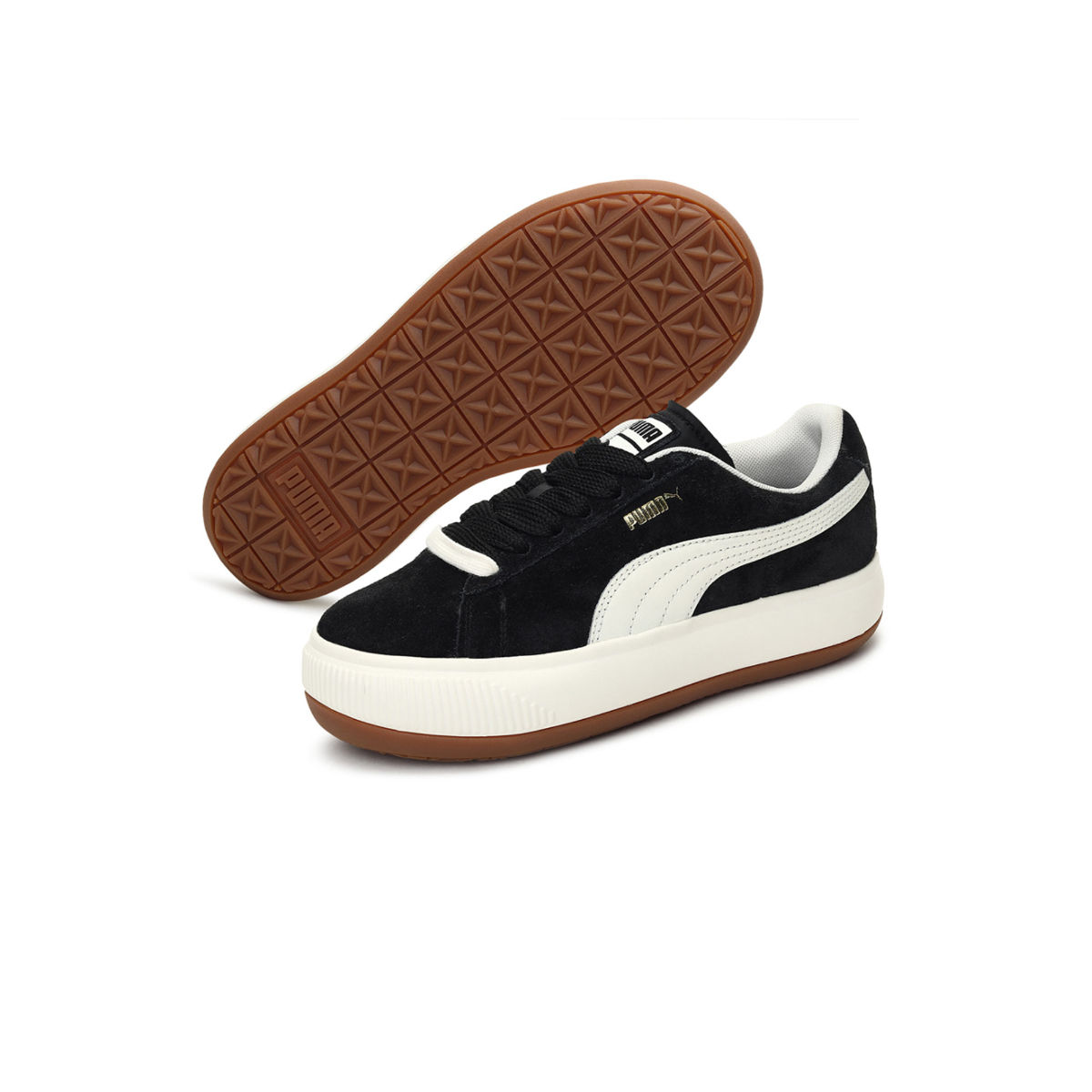 Buy Puma Suede Mayu UP Women Black Sneakers Online