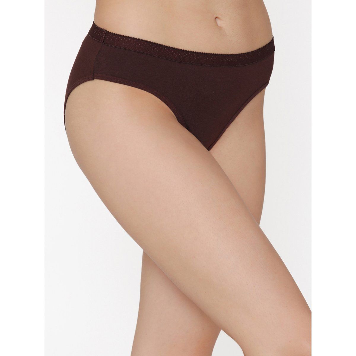 Clovia Cotton Low Waist Bikini Panty In Brown Buy Clovia Cotton Low