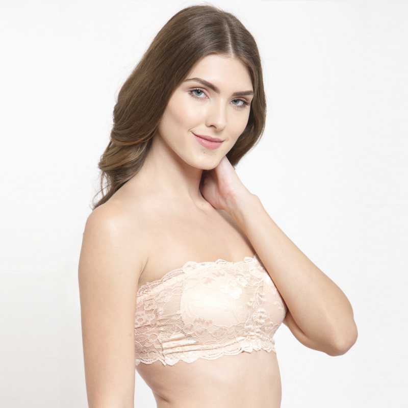 Buy Prettycat Strapless Lace Fashion Bra Nude Online