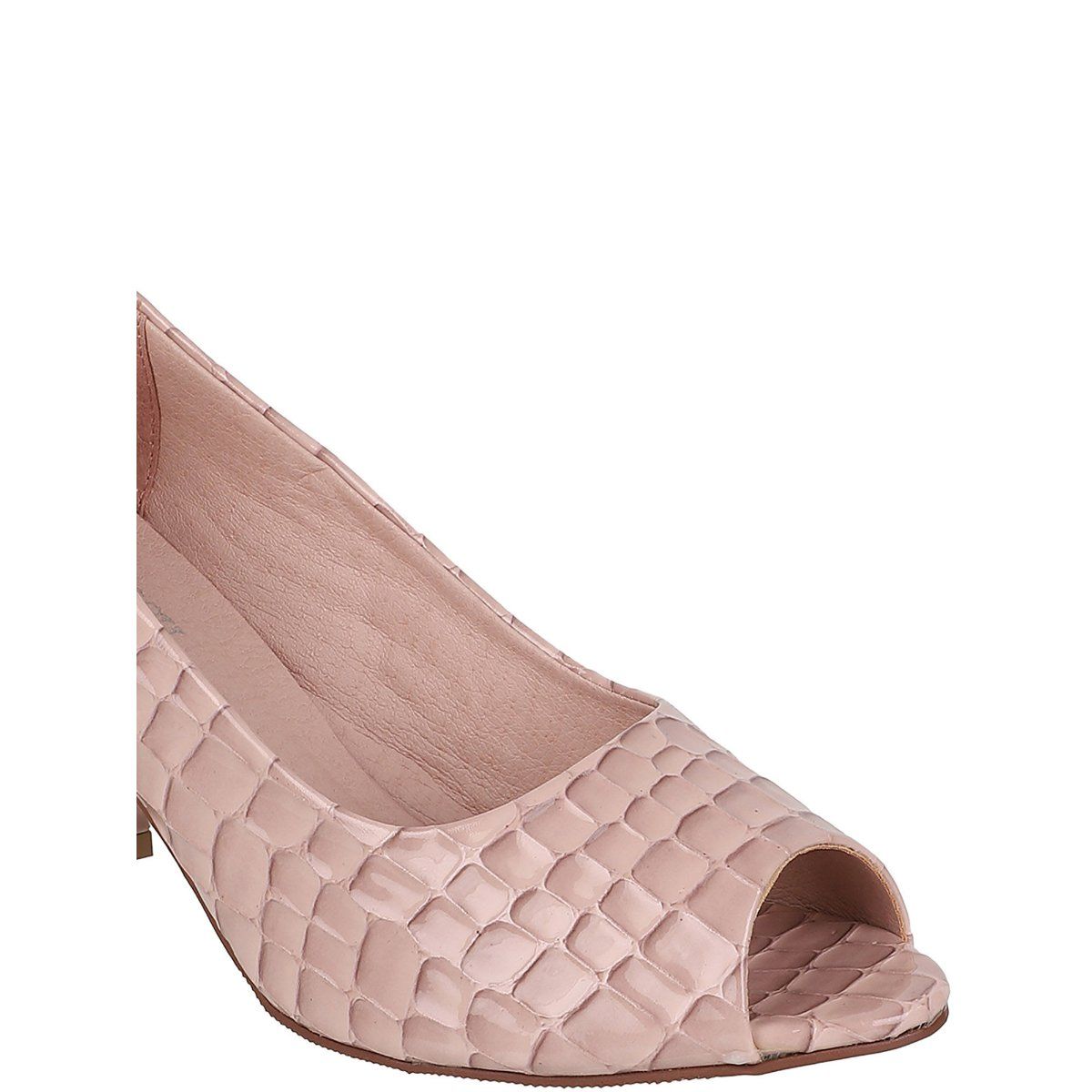 Buy Shuz Touch Textured Belly Nude Heel Online