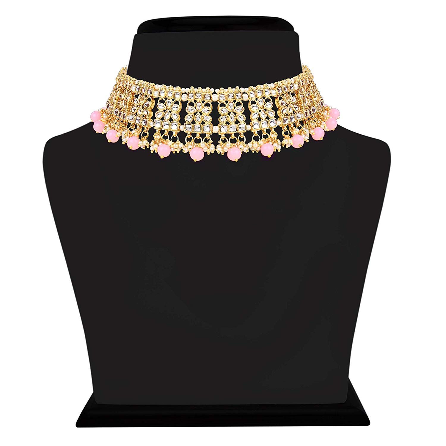 Buy Peora Ethnic Traditional Jewellery Gold Plated Kundan Necklace