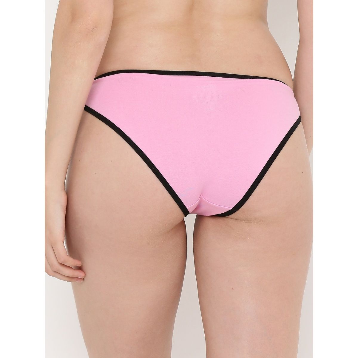 Buy Berry S Intimatess Pink Black Color Low Rise Bikini Panty Online