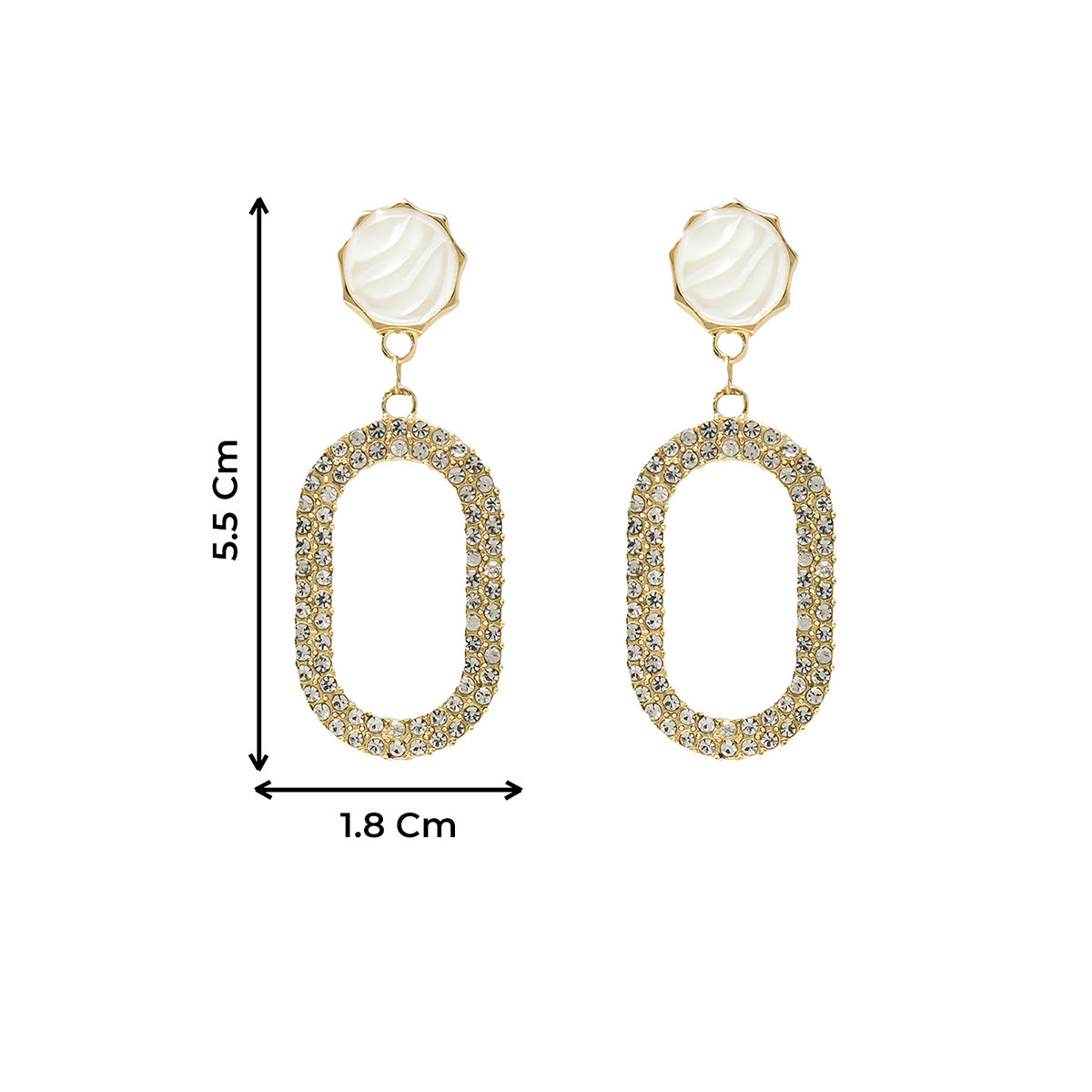 Buy Pipa Bella By Nykaa Fashion Cz Studded Rose Gold Dangler Earrings