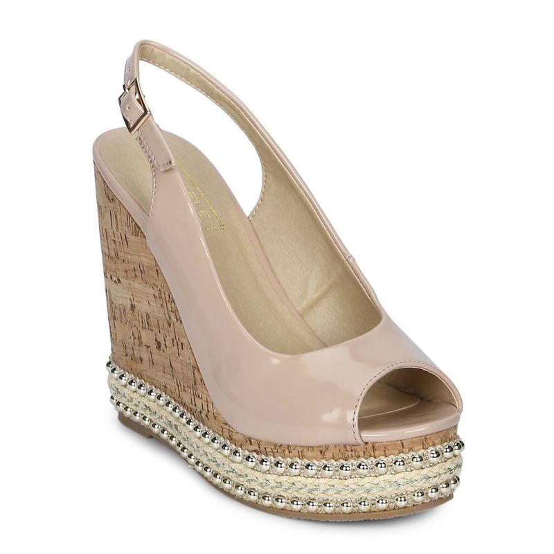 Truffle Collection Nude Back Strap Wedges Buy Truffle Collection Nude