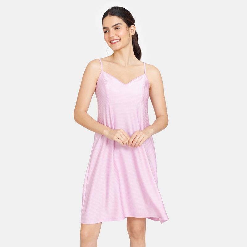 Zivame Non Padded Wirefree Relaxed Fit Babydoll With Bikini Panty Violet Tulip Buy Zivame Non