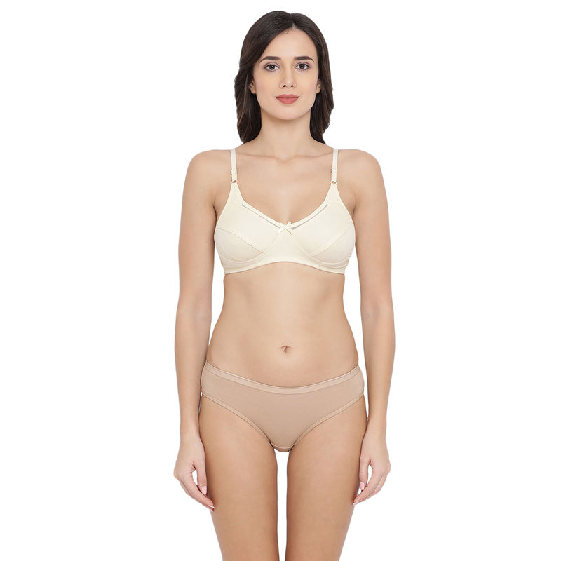 Buy Clovia Cotton Non Padded Non Wired Full Cup Bra Low Waist Bikini