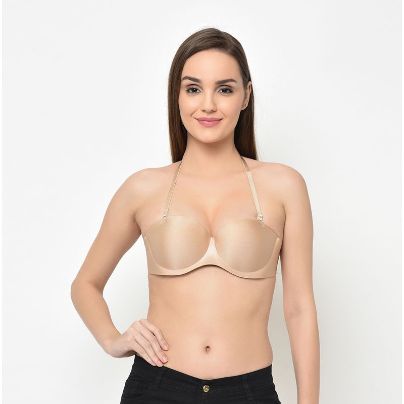 Buy Da Intimo Push Up Strapless Bra Nude Online