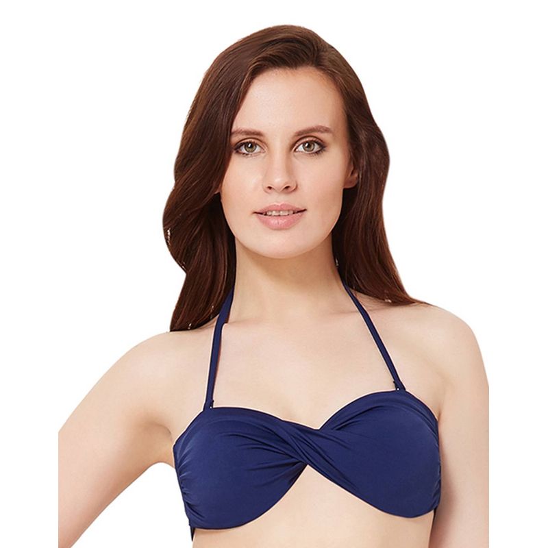 Amante Navy Twisted Bandeau Bikini Top L Buy Amante Navy Twisted