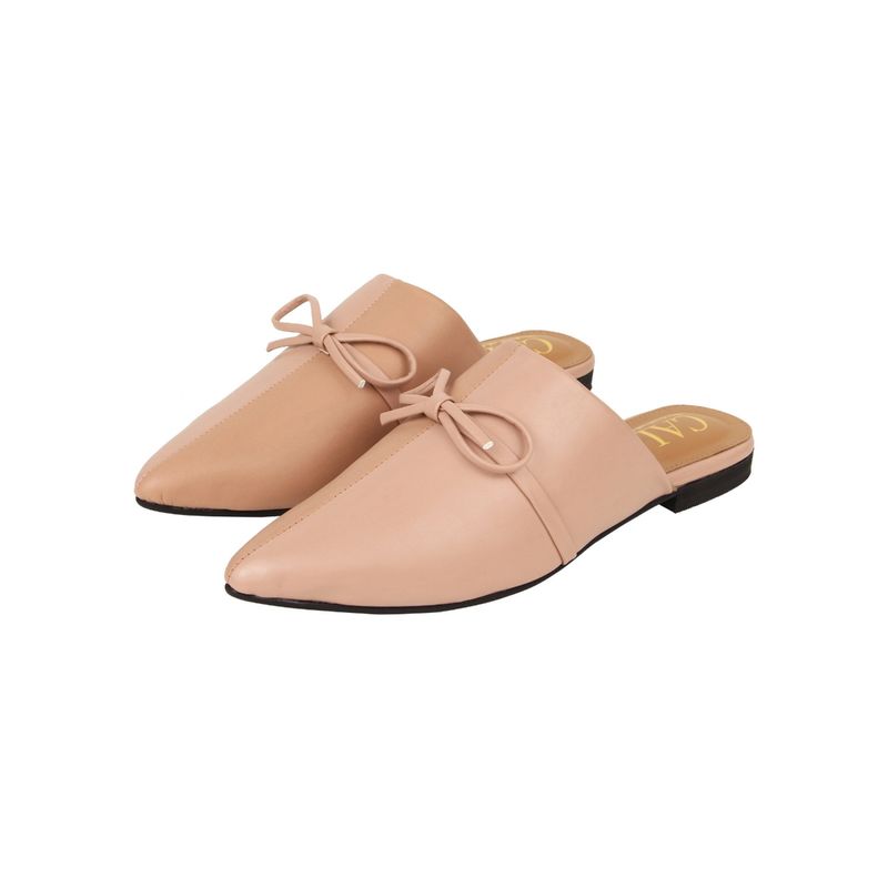 The Cai Store Blushing Bow Mule Nude Mules Buy The Cai Store Blushing Bow Mule Nude Mules
