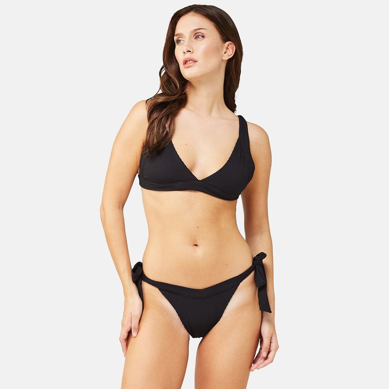 Buy Secrets By Zerokaata Women Stretchable Ribbed Swim Bikini Set Of 2 Online