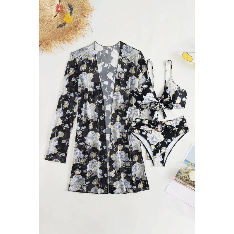 Buy Fancypants Black Andros Bikini With Cover Up Set Of Online