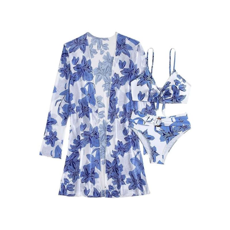 Buy Fancypants Blue Andros Bikini With Cover Up Set Of Online