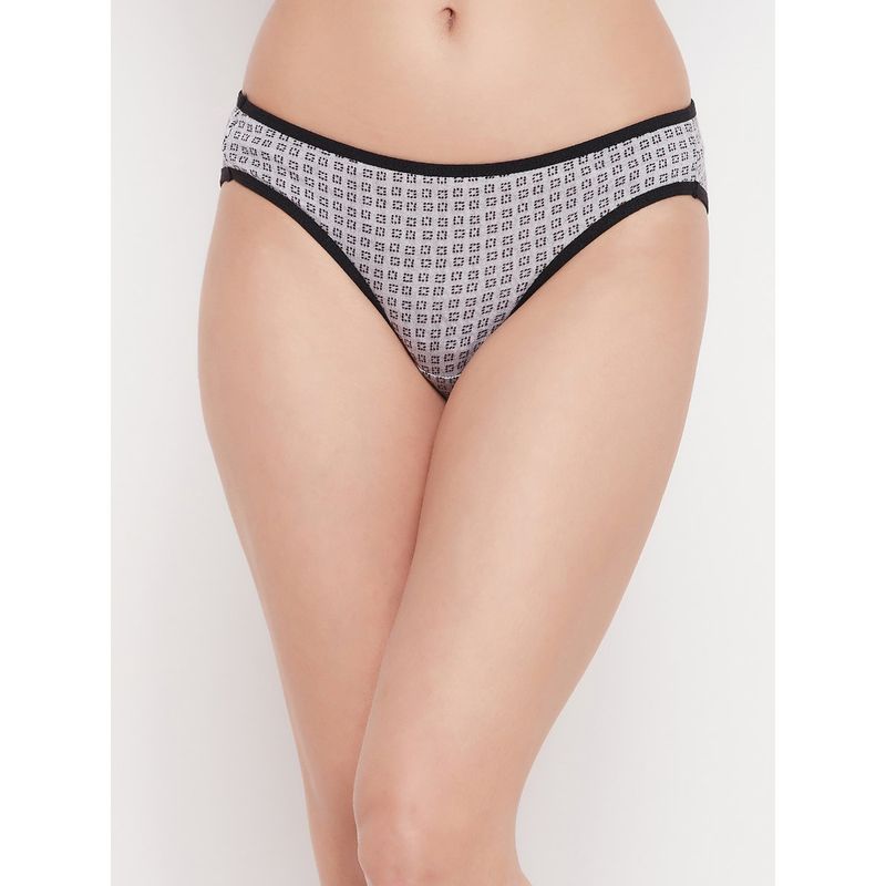 Clovia Low Waist Printed Bikini Panty In White Cotton Buy Clovia Low