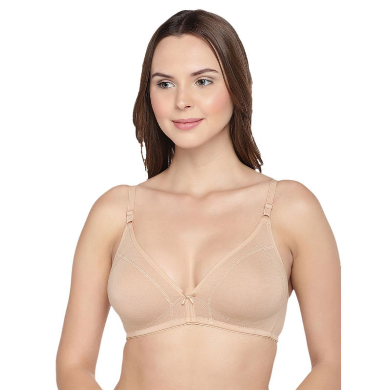 Buy Inner Sense Organic Cotton Seamless Triangular Bras With Supportive Stitch Pack Of Nude