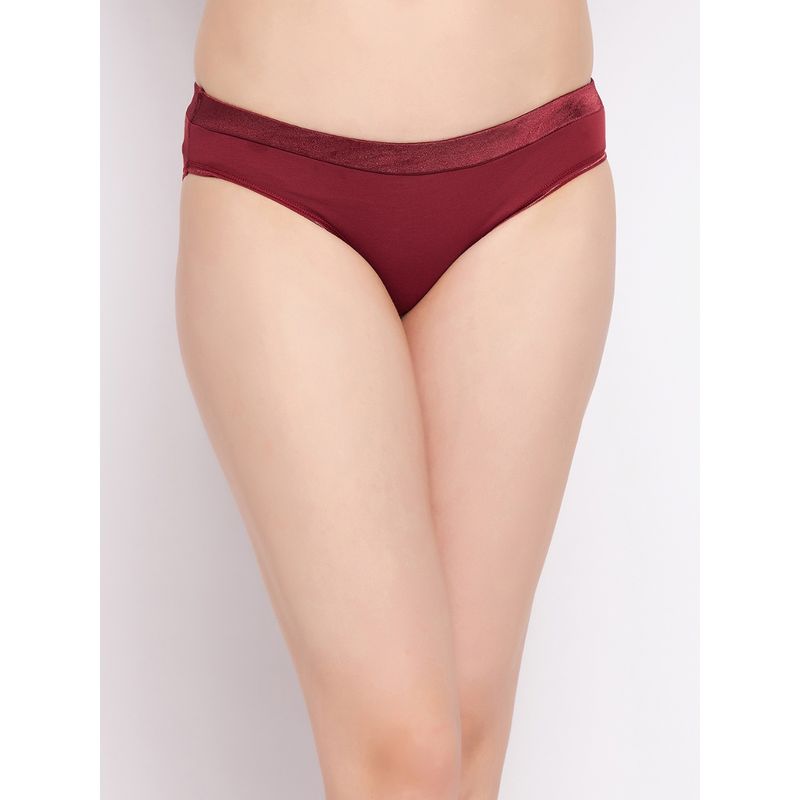 Clovia Cotton Spandex Low Waist Outer Elastic Bikini Panty Buy Clovia