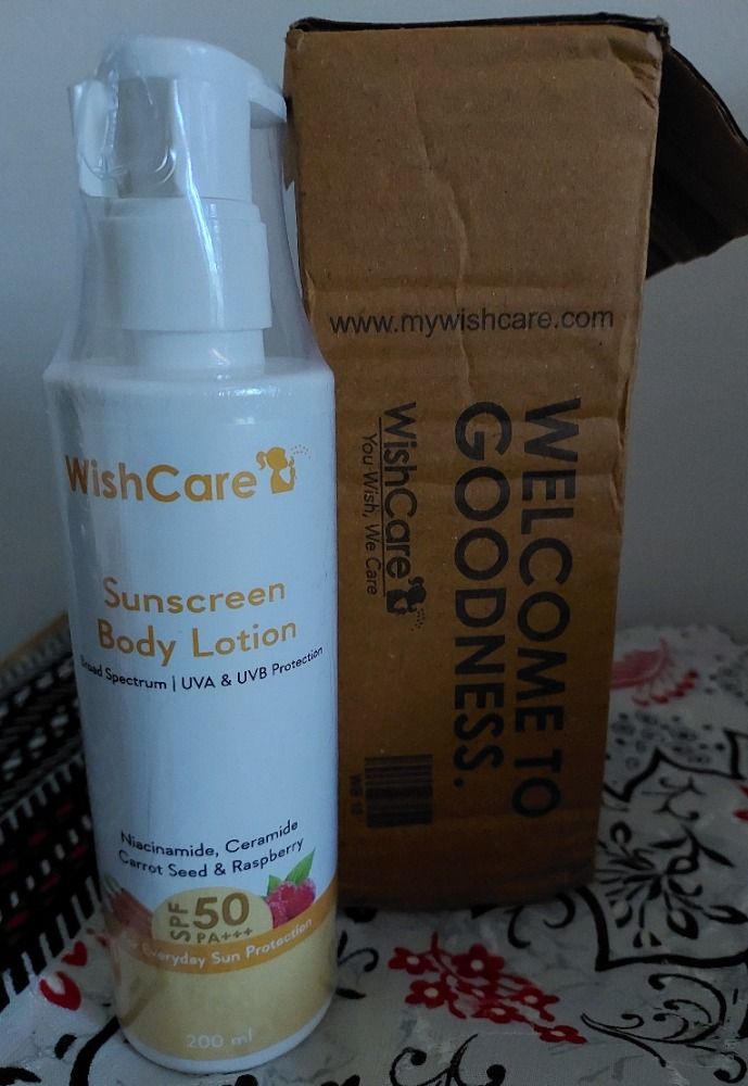 Wishcare SPF50 Sunscreen Body Lotion Broad Spectrum PA UVA UVB