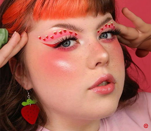 Trending strawberry girl makeup