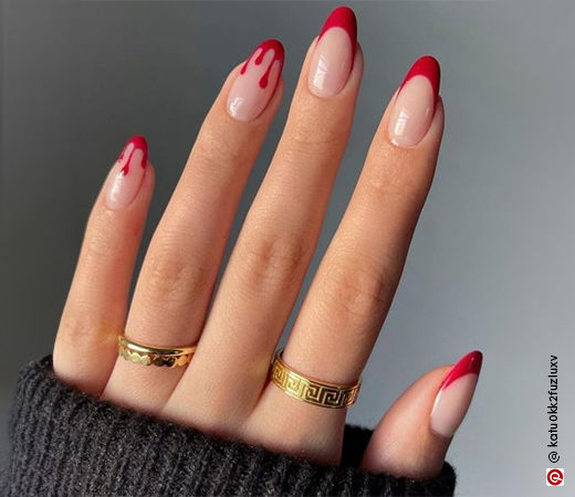 bloody nail design for halloween 