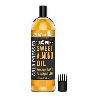  Wishcare 100% Pure Cold Pressed Badam Rogan Sweet Almond Oil for Healthy Hair and Glowing Skin
