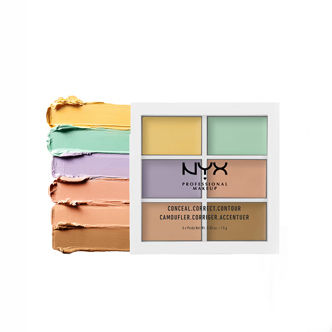 NYX Professional Makeup Conceal, Correct, Contour Palette - Color Correcting Concealer