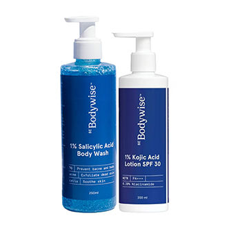Be Bodywise Acne Defense Pack 1% Salicylic Acid Body Wash & 1% Kojic Acid Body Lotion SPF 30