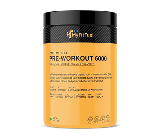 MyFitFuel Caffeine Free Pre Workout with BCAA and Citrulline Malate