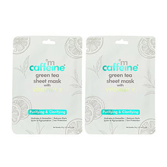 MCaffeine Green Tea Sheet Mask With Vitamin C