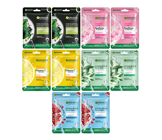 Garnier Skin Naturals Face Serum Sheet Mask Pack of 10
