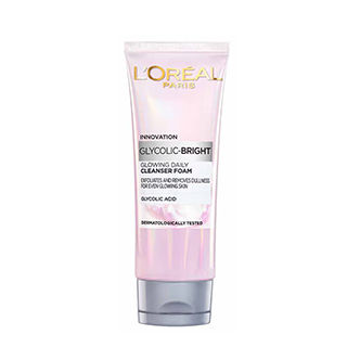 L'Oreal Paris Glycolic Bright Daily Foaming Face Cleanser With Glycolic Acid For Dull Skin