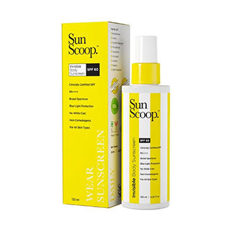 SunScoop Invisible Body Spray Sunscreen SPF 60 - Broad Spectrum, No White Cast & Non Comedogenic