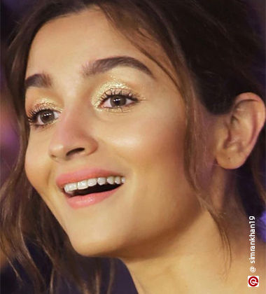 Alia Bhatt wearing glitter eyeshadow