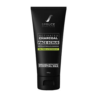 Spruce Shave Club Charcoal Face Scrub With Tea Tree & Peppermint
