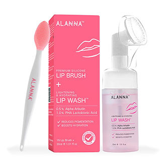 ALANNA Lightening & Exfoliating Lip Wash + Lip Brush

