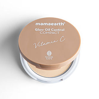 Mamaearth Glow Oil Control Compact SPF 30 With Vitamin C & Turmeric - Creme Glow