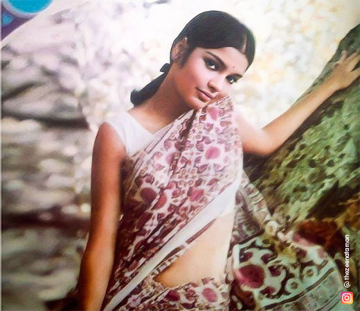 Zeenat Aman as a teenager 