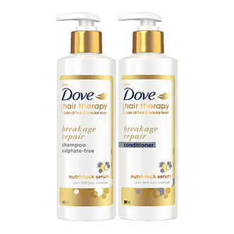 Dove Hair Therapy Breakage Repair With Nutri-lock Serum Shampoo + Conditioner