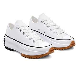 Converse Unisex White Run Star Hike Canvas Platform Sneakers