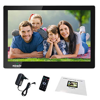 MIRACLE DIGITAL 10 Inch Digital Photo Frame with Hi-def LCD Screen |Connectivity USB-SD-Mini HDMI
