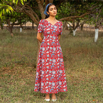 Notch Above Fleur Dress In Red