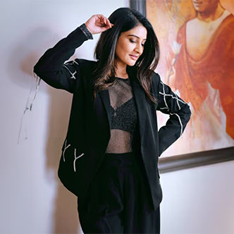 Attic Salt Starstruck Black Blazer